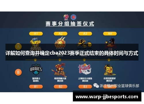 详解如何查询并确定cba2023赛季正式结束的具体时间与方式